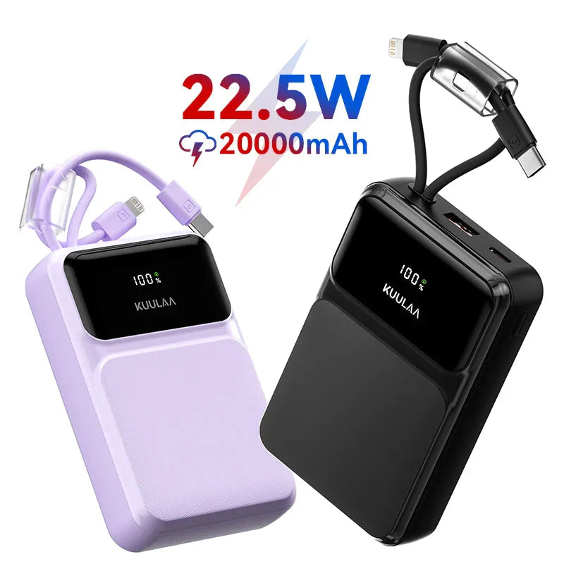20000mAh Power Bank with Type-C Cable