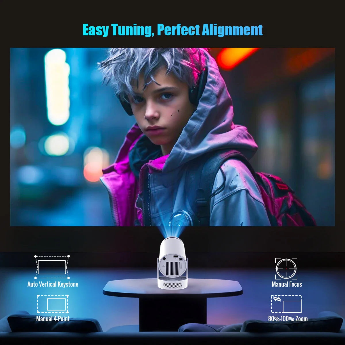 HY300 Pro+ Portable 4K Projector