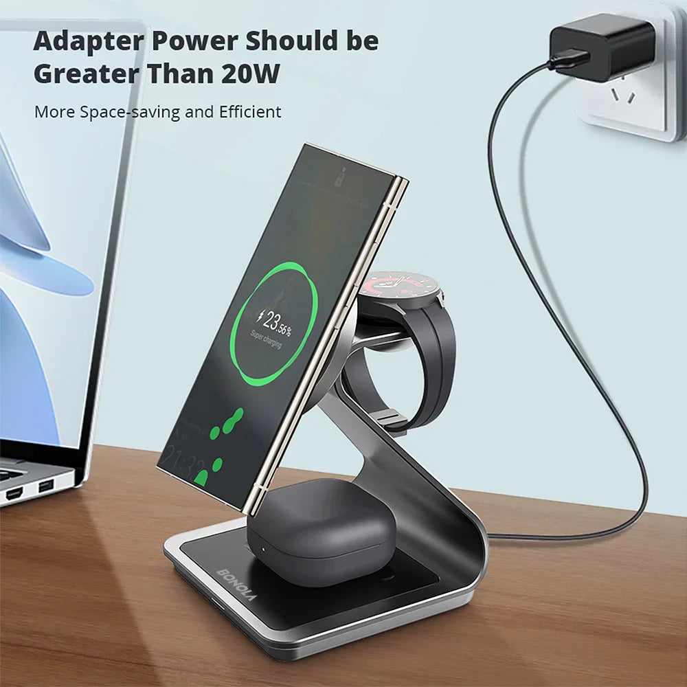 3-in-1 Magnetic Wireless Charging Station