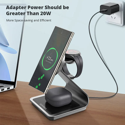 3-in-1 Magnetic Wireless Charging Station