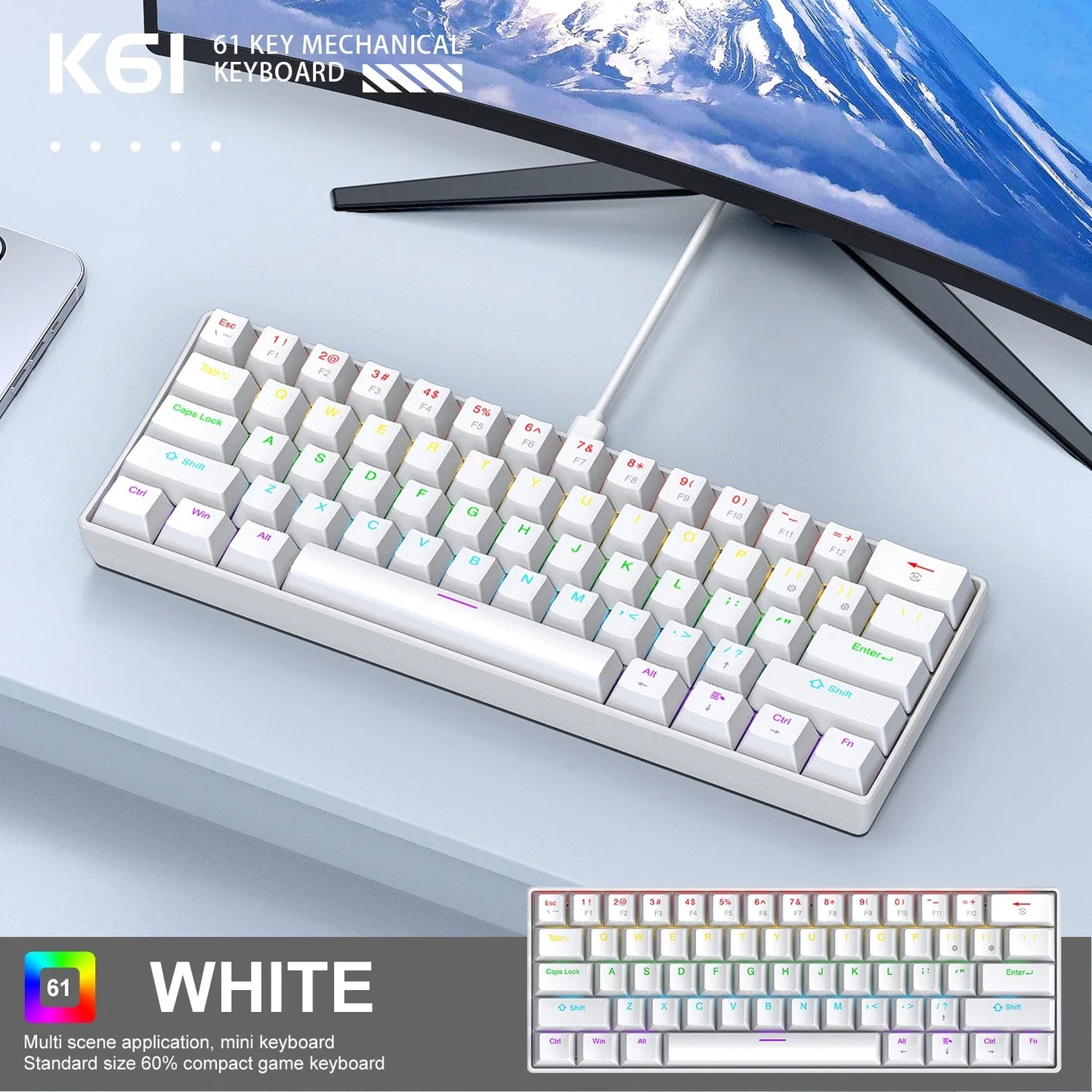 60% RGB Wired Mechanical Keyboard